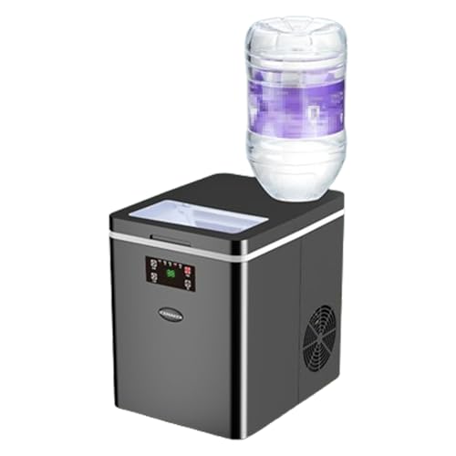 Kleine automatische Wassereinlass-Würfeleismaschine, Eisbereitungskapazität: 35 kg/24 Stunden – Eiswürfeldicke ist einstellbar, wird in Restaurants/Cafés verwendet,Black von SN-XBDP
