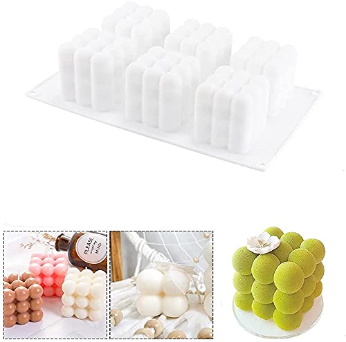 SNAGAROG 3D Kerzen Silikonform Cube Candle Mold DIY Antihaft Bubble Kerzenformen 6 in1 Silikonform für Kerzen Handwerk Fondant Süßigkeiten-28 * 16.6 * 5.6cm SNAGAROG 3D Kerzen Silikonform Cube Candle Mold DIY Antihaft Bubble Kerzenformen 6 in1 Silikonform für Kerzen Handwerk Fondant Süßigkeiten-28 * 16.6 * 5.6cm von SNAGAROG