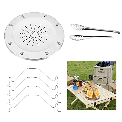 SNAGAROG Camping Toast Racks aus Edelstahl Toaster mit Faltbarem Ständer 4 Scheiben Brot Toastregal für Familien Outdoor Camping Angeln Picknick Urlaub von SNAGAROG