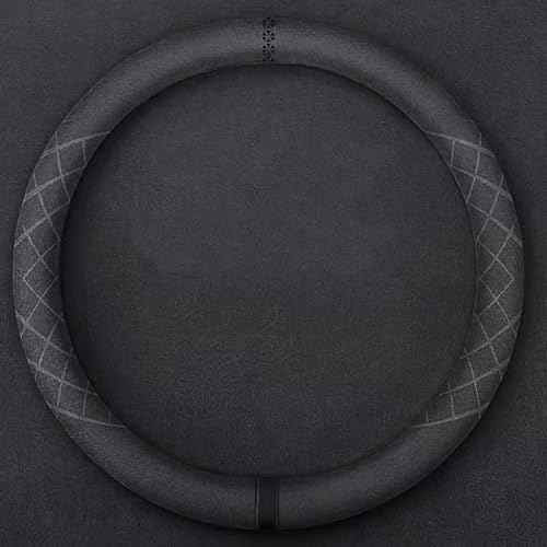 SNAHLPER Auto Lenkradbezug für Skoda Octavia Combi RS 3 (III) 5E I 2012-2020, Lenkrad Abdeckung 38CM / 15'', Anti Rutsch Atmungsaktiv Wildleder Auto Lenkradhülle Zubehör,C-Round von SNAHLPER