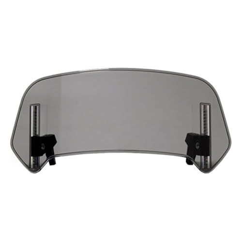 SNAHLPER Motorrad Windschutzscheibenverlängerung für Piaggio Beverly 350 ABS ASR 2020, Verstellbare Aufsteckbare Windschutzscheibe, Windschutzscheibe Ersatz,Grey-Large von SNAHLPER