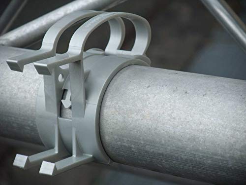 10 x THE SNAP Traversenklammer Grau mit Steckdosenhalter (10x SNAP Grau) von Snap
