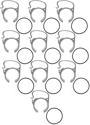 10 x THE SNAP Traversenklammer Light Grau ohne Steckdosenhalter incl. Gummiring (10x SNAP light Grau + 10x O-Ring) von SNAP