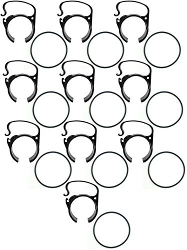 10 x THE SNAP Traversenklammer Light Schwarz ohne Steckdosenhalter incl. Gummiring (10x SNAP light Schwarz + 10x O-Ring) von SNAP