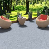 Snapstyle - Kunstrasen Rasenteppich mit Noppen Wetterfest Balkon Terrasse Outdoor Teppich - 200x300 cm, Grau von SNAPSTYLE