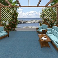 Kunstrasen Rasenteppich mit Noppen Wetterfest Balkon Terrasse Outdoor Teppich - 200x350 cm, Blau von SNAPSTYLE