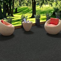 Kunstrasen Rasenteppich mit Noppen Wetterfest Balkon Terrasse Outdoor Teppich - 200x400 cm, Anthrazit von SNAPSTYLE