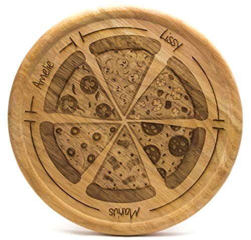 SNEG Pizzateller 32cm aus Holz mit lustiger, persönlicher Gravur und Pizza-Motiv SNEG Pizzateller 32cm aus Holz mit lustiger, persönlicher Gravur und Pizza-Motiv von SNEG