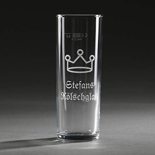 Kölsch Glas mit Gravur | Kölsch-Glas 0,2 Liter individuell gravieren lassen | Kölner Stange von SNEG