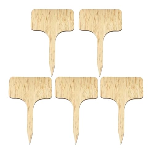 10/20/3040/50PCS T-Typ Anlage Etiketten Holz Zeichen Tags Garten Marker for Bonsai Samen Topf Für Topfpflanzen,Kräuter(6x10cm 10pcs) von SNGUOQ