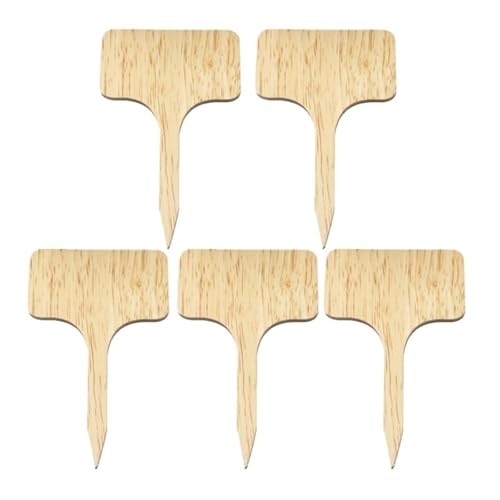 10-50 Stück T-Typ Pflanzenetiketten Holz Pflanzenschild Tags Gartenmarkierungen for Samen Topfkräuter Blumen Werkzeuge Für Topfpflanzen,Kräuter(6x10cm 40pcs) von SNGUOQ