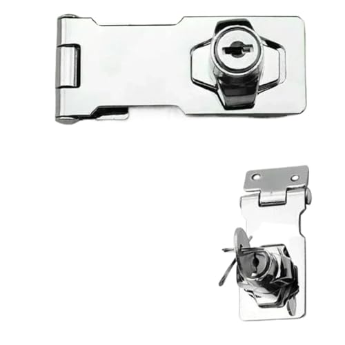 2 Stück Schlossbeschläge, Verriegelungshaspe, schweres Garagenschloss, Sicherheitsschloss for Büroschränke, mit Schlüsseln, Vorhängeschloss, Schrank, Schuppen Für Cupboard, Schranktüren(2.5inch) von SNGUOQ