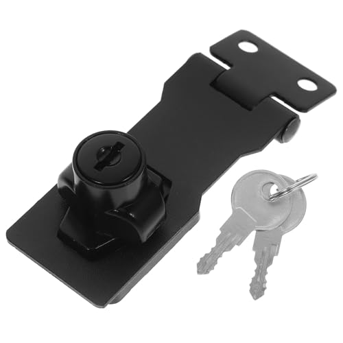 2 Stück Schrankriegel Kleiderschrank Edelstahl Schlüssel-Haspe Türbeschläge Sicherheitsplattenmaterialien Schranktürriegel Metall Für Cupboard, Schranktüren von SNGUOQ