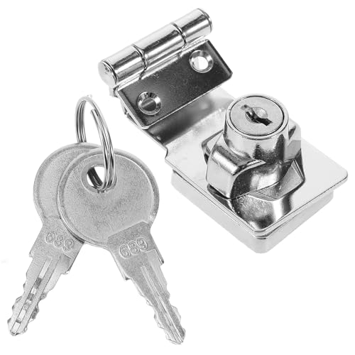 2 Stück Schrankschlösser, 90 Grad, Edelstahl, Schubladenschlösser, Schlüssel, Glastür, Datei-Kit, Werkzeugkasten Für Cupboard, Schranktüren von SNGUOQ