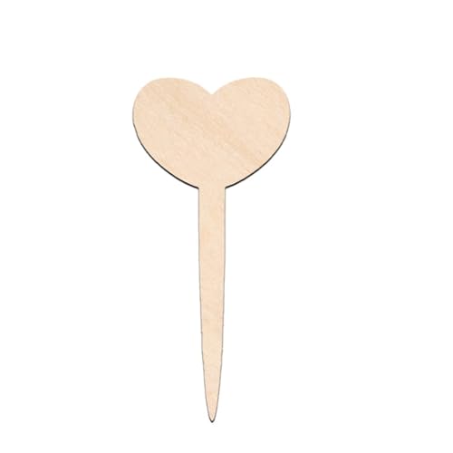 20/30/40/50Pcs Holz Herzförmige Gartenarbeit Pflanzer Kraut Pflanzen Werkzeuge Anlage Etiketten Für Topfpflanzen,Kräuter(6x10cm 50pcs) von SNGUOQ