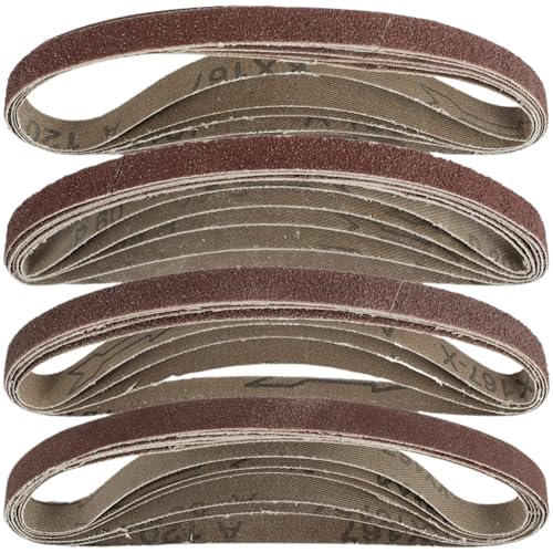 20 Stücke 13 X 457 mm Aluminiumoxid-Schleifbänder 40/60/80/120er Körnung Schleifband for Schleifen von Holz, Metall, Kunststoff Für Zum Schleifen, Feilen von SNGUOQ