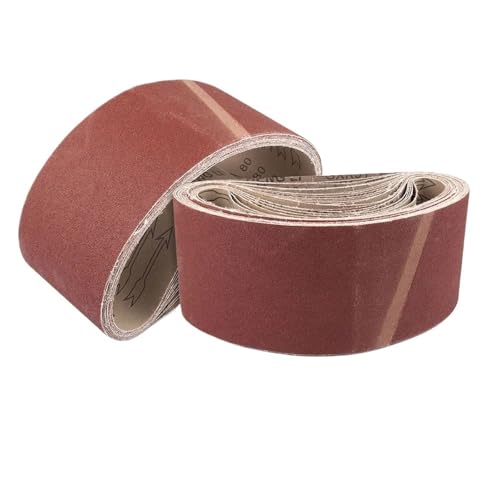 4 Stück 610 mm x 100 Schleifbänder Schleifband Schleifpapier Bandschleifer Zubehör for Polieren von Metall Für Zum Schleifen, Feilen(40) von SNGUOQ