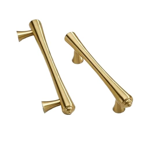 4 Stück Messing Möbelgriffe Golden Küchentürgriff Moderne Küchenschrank Schublade Kleiderschrank Zieht Für Küchenschränke, Türgriffe(192mm) von SNGUOQ