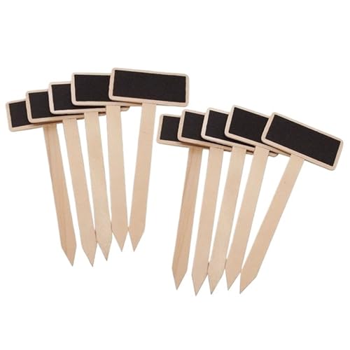 40Pcs Mini Holz Tafel Anlage Marker Zeichen Garten Blumen Und Pflanzen Tags Für Topfpflanzen,Kräuter(6.1x14.7cm 40pcs) von SNGUOQ