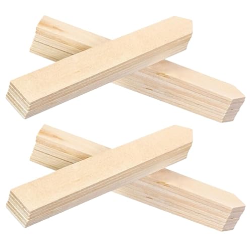 50 stücke Holz Anlage Etiketten Garten Tags Topf Zeichen BiodegradableWood Sämling Blume Gemüse Rasen Für Topfpflanzen,Kräuter von SNGUOQ