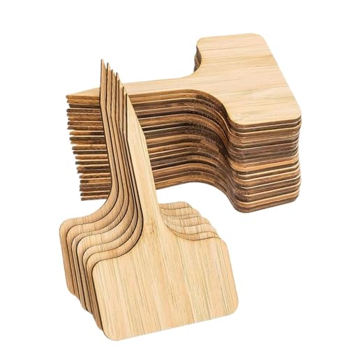 50Pcs Holz T-Form Anlage Etiketten Samen Topf Kräuter Blumen Zeichen Für Topfpflanzen,Kräuter von SNGUOQ