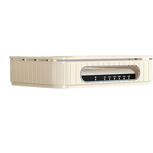 Router-Organisator Wifi Router Hider Box Desktop Kabel Organizer Box Router Organizer Box for Büroboden oder Desktop Für die Wanddekoration(Silvery-1-Layer) von SNGUOQ