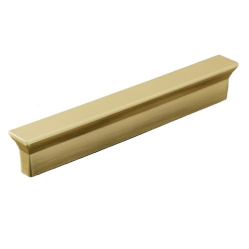 SNGUOQ 4 Stück Moderne Möbelgriffe for Schränke, Kommoden, Schranktürgriffe, Schrankschubladenknöpfe Für Küchenschränke, Türgriffe(Brass Gold 128mm) von SNGUOQ