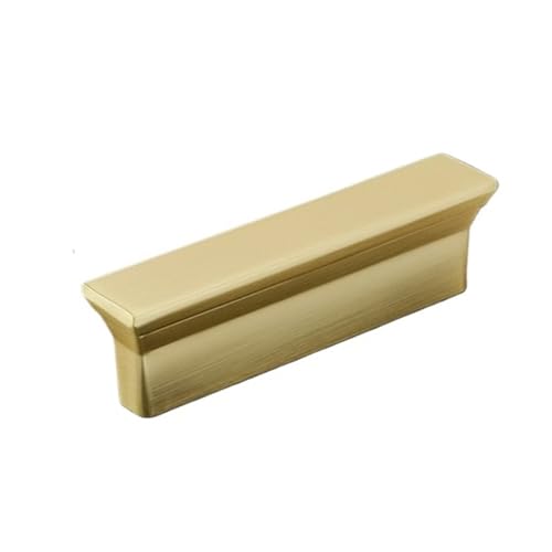 SNGUOQ 4 Stück Moderne Möbelgriffe for Schränke, Kommoden, Schranktürgriffe, Schrankschubladenknöpfe Für Küchenschränke, Türgriffe(Brass Gold 64.0mm) von SNGUOQ