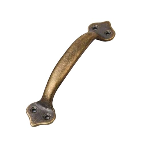 SNGUOQ 4 Stück Vintage Möbelgriffe Messing Schrankgriff Türgriff Antik Holz Box Pull Für Küchenschränke, Türgriffe(Bronze,16.5CM) von SNGUOQ