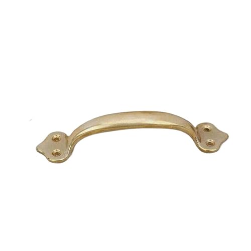 SNGUOQ 4 Stück Vintage Möbelgriffe Messing Schrankgriff Türgriff Antik Holz Box Pull Für Küchenschränke, Türgriffe(Copper,9CM) von SNGUOQ