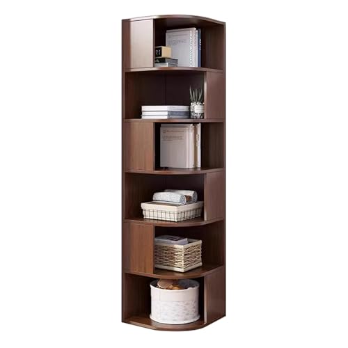SNMIT Eckbücherregal, L-förmiges Hohes Eckregal Mit Trennwänden, Eckbücherregale Mit 6 Ebenen, Offener Stauraum for Das Wohnzimmer Im Home Office(Color 2) von SNMIT