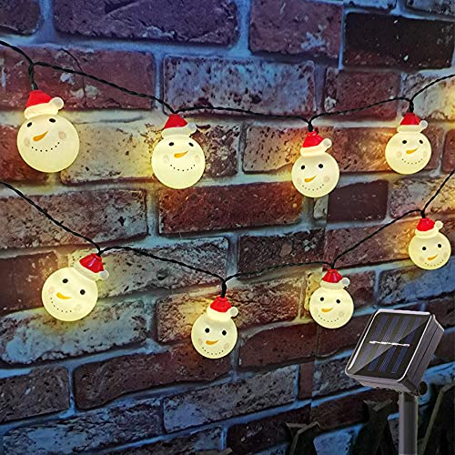 SNOMYRS Solar-Schneemann-Dekoration, 20 LEDs, 4,6 m von SNOMYRS