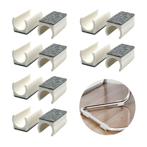 12 Stück Stuhlgleiter Freischwinger,Filzgleiter für Freischwinger,25 mm Schwingstuhl Gleiter,Kratzfest und Geräuschreduzierend,Freischwinger für Parkett,Laminat,Keramikfliesen von SNONESIY