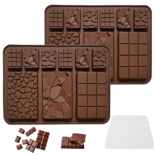 2 Pcs Pralinenform Silikon Schokoladenform Silikonform Schokolade Pralinenform Silikon Schokoladenform Silikonform Schokolade Mit 1 StüCk Schaber von SNONESIY
