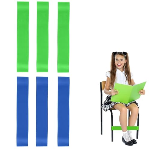 SNONESIY 6 Stück Stuhlbänder für Kinder Stuhlbeine Bänder Elastische Flexibel Natur Latex Stretch-Fußband, Geeignet für Kinder mit Zappeligen Füßen ADHS Autismus von SNONESIY