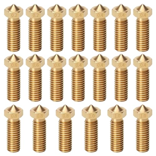 SNONESIY Kompatibel mit Anycubic Kobra 2 Pro 20 PCS Kompatibel mit Anycubic Kobra 2 3D Drucker Düse Nozzle Geeignet für Anycubic Kobra 2 Kobra 2 Pro Kobra 2 Plus Kobra 2 Max Kobra 2 Neo von SNONESIY