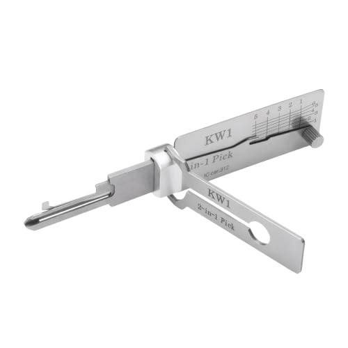 Schlüsseldecoder aus Edelstahl Stainless Steel Master Key Decoder 2-in-1 Master Key Decoder Automatisches Key Decoder Lockpicking-Werkzeug schlüsseldecoder Professionelle Schlosserwerkzeuge (KW1) von SNONESIY