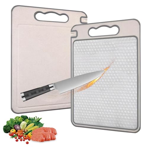 SNONESIY Titan Schneidebrett Edelstahl 2 in 1 Doppelseitig für Fleisch Obst Gemüse (36,5×25cm) von SNONESIY
