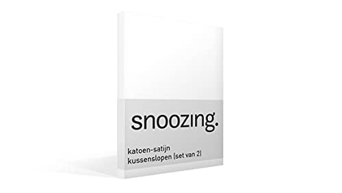 Snoozing - Baumwollsatin - Kissenbezüge - 2er-Set - 60x70 cm - Weiß von Snoozing