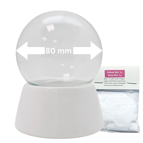 80mm Do it Yourself Schneekugel mit Glaskugel und Porzellansockel mit 1 x Schnee | B: 80mm H: 95 mm | 40019 80mm Do it Yourself Schneekugel mit Glaskugel und Porzellansockel mit 1 x Schnee | B: 80mm H: 95 mm | 40019 von SNOWGLOBE for you - DO IT YOURSELF