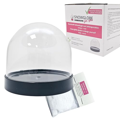 Bastelset DIY Schneekugel für FIMO m. 1 x Schnee | Do it Yourself Schneekugelset Kunststoff | runde Form 86 x 75mm | Sockel schwarz | 40130 Bastelset DIY Schneekugel für FIMO m. 1 x Schnee | Do it Yourself Schneekugelset Kunststoff | runde Form 86 x 75mm | Sockel schwarz | 40130 von SNOWGLOBE for you - DO IT YOURSELF