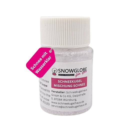 Fertigmischung mit Wasserklar und Schnee | für Bastelset DIY Schneekugel Do it yourself | 15 ml Inhalt | 40120 von SNOWGLOBE for you - DO IT YOURSELF