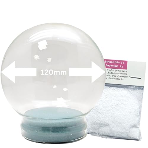 Bastel-Schneekugel Ersatzglas | DIY Ersatzglas | Schneekugel reparieren | 120mm Durchmesser | 40007 von Schneekugelhaus
