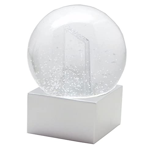 Snowglobe for You 40081 Foto-Schneekugel Glas gefüllt Fotorahmen mit Kunststoffsockel Silber eckig 100 mm Durchmesser von SNOWGLOBE for you - DO IT YOURSELF