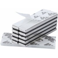 SNQ - 10 Stück Rechteckige Neodym Magnete 60 x 10 x 3 mm mit 3M Marken Klebeband, Magnete mit Klebefolie Aufkleber Extra Hohe Haftkraft für von SNQ