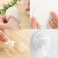 SNQ - 10 Stück doppelseitige Klebeaufkleber, transparente runde wasserdichte Silikon-Befestigungsklebstoffe, Saugnapf-Hilfsmittel von SNQ