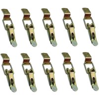 SNQ - 10 Stück geschlossener Hebel und Haken, Knebelverschluss, für Schublade, Verriegelungshebel, Werkzeugkasten, Schrank, Kabinett, Kiste (gelb von SNQ