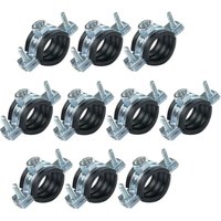 SNQ - 10er-Pack Schallschutzmanschetten - Befestigungswinkel mit Dichtung - für Rohr ø 3/4'' 26-30mm - aus verzinktem Stahl - zum Anschrauben М8/М10 SNQ - 10er-Pack Schallschutzmanschetten - Befestigungswinkel mit Dichtung - für Rohr ø 3/4'' 26-30mm - aus verzinktem Stahl - zum Anschrauben М8/М10 von SNQ