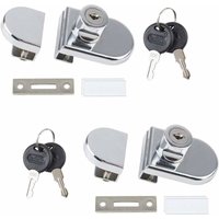 2 Schlösser aus Zinklegierung für 5–8 mm dicke Glastüren oder Vitrinen 2 Schlösser aus Zinklegierung für 5–8 mm dicke Glastüren oder Vitrinen von SNQ