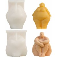 SNQ - 2er-Pack Kerzenformen mit dickem Portrait, 3D-Silikon-Kerzenformen zur Kerzenherstellung, Seifenherstellung, Harzherstellung, von SNQ